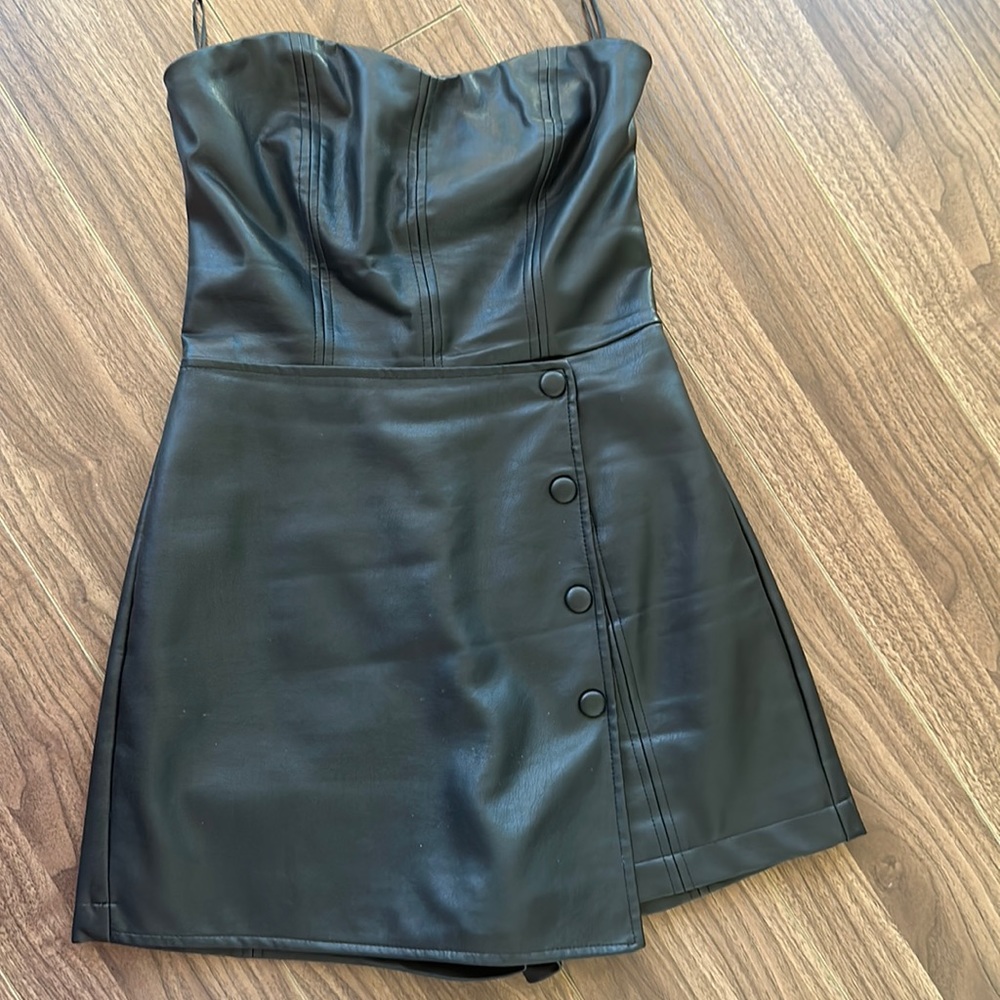Cute leather jumpsuit